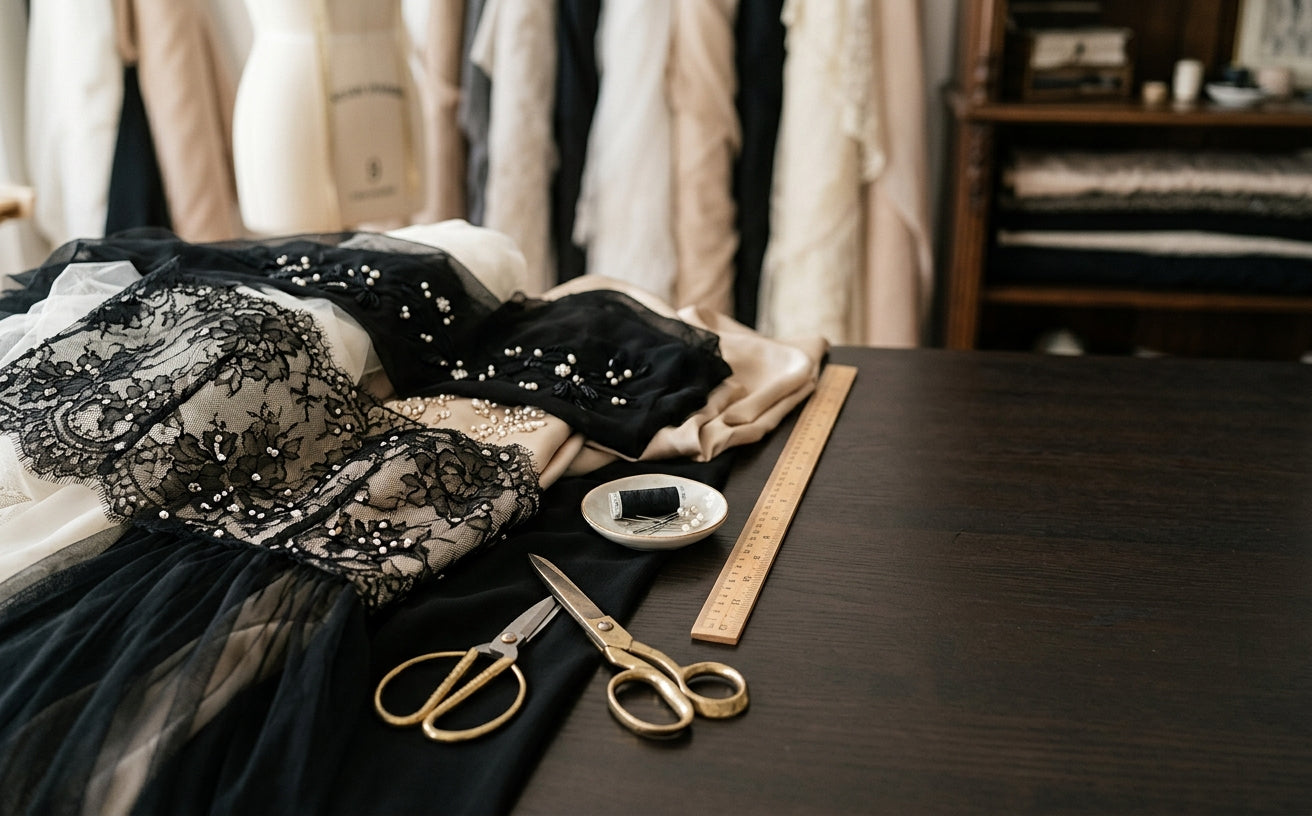 Materiale textile premium, dantelă, tull și accesorii pentru rochii elegante – Mercerie Palmira